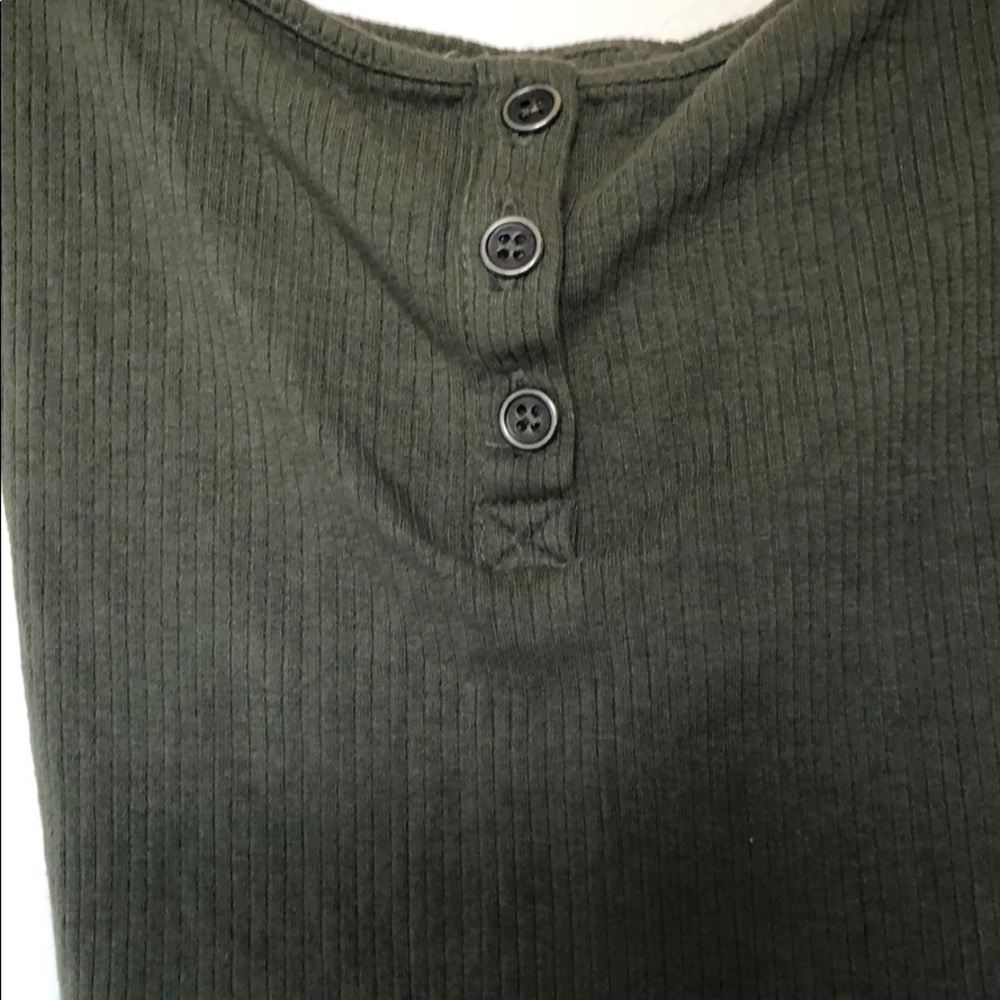 olive green criss-cross back cropped tank top